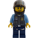 LEGO Policeman met Zwart Helm minifiguur