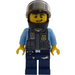 LEGO Policeman with Black Helmet Minifigure