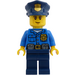 LEGO Policeman mit Dark Blau Polizei Hut mit Golden Badge Minifigur