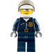 LEGO Policista s Brýle a Bílá Helma Minifigurka