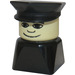 LEGO Policeman avec Police Chapeau Noir, Large Smile Print Duplo Figure