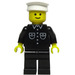 LEGO Policeman with Shirt with 6 Buttons and White Police Hat Minifigure