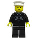 LEGO Poliisi jossa Paita jossa 6 Painikkeet ja Valkoinen Poliisi Hattu Minihahmo