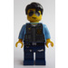 LEGO Policeman avec Sunglasses et Noir Cheveux Figurine
