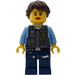 LEGO Policewoman with Brown Hair Minifigure