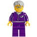 LEGO Postman - grey Haar, purple uniform minifiguur