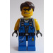 LEGO Power Miner Worker with Orange Scar in Face Minifigure