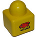 LEGO Primo Brick 1 x 1 with Duplo Logo and Lego Logo on opposite sides (49256)