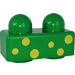 LEGO Primo Brique 1 x 2 avec Jaune Spots (31001)
