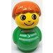 LEGO Primo Figure, Boy met Green Basis, Green Top met Strepen en Anchor Patroon Primo-figuur