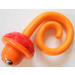 LEGO Primo spiral tail with orange head/face on red base