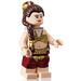 LEGO Princess Leia with Slave Outfit and Dark Brown Hair with Braid over Shoulder Minifigure