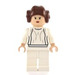 LEGO Princesa Leia con Blanco Atuendo Minifigura con cabello liso