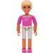 LEGO Princess Vanilla mit Weiß Shorts &amp; Dark Pink oben mit Roses Dekoration Minifigur