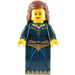 LEGO Prinsessa wearing Dark Blå Klänning med Gold Dekoration Minifigur