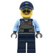 LEGO Prison Police Officer with Dark Blue Cap Minifigure