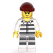 LEGO Fange 50380 med Mørk rød Strikket Caps Minifigur