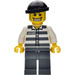 LEGO Gevangene Number 50380 met Gold Tand, Zwart Pet en Dark Stone Grey Poten Minifiguur