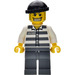 LEGO Prisoner Number 50380 met Gold Tand, Zwart Pet en Dark Stone Grey Poten minifiguur