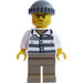 LEGO Prisionero con Gris De punto Gorra  Minifigura