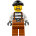 LEGO Gefangene(r) mit Harness, Dunkelorange Beine und Schwarz Gestrickt Kappe Minifigur