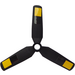 LEGO Propellor 3 Blade 9 Diameter with Black and Yellow Squares from Set 60116 Sticker with Recessed Center (15790)