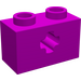 LEGO Purple Brick 1 x 2 with Axle Hole (&#039;+&#039; Opening and Bottom Tube) (31493 / 32064)