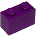 LEGO Purple Brick 1 x 2 with Bottom Tube (3004 / 93792)