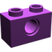 LEGO Violet Brique 1 x 2 avec Trou (3700)