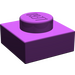 LEGO Violet-pourpre assiette 1 x 1 (3024)