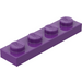 LEGO Purper Plaat 1 x 4 (3710)