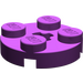 LEGO Purple Plate 2 x 2 Round with Axle Hole (with &#039;+&#039; Axle Hole) (4032)