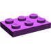 LEGO Violet-pourpre assiette 2 x 3 (3021)