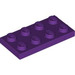LEGO Violet-pourpre assiette 2 x 4 (3020)