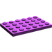 LEGO Violet assiette 4 x 6 (3032)