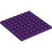 LEGO Violet assiette 8 x 8 (41539 / 42534)