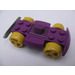 LEGO Purple Racer Chassis with Yellow Wheels