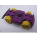 LEGO Purppura Racer Alusta jossa Keltainen Pyörät (76544)