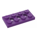 LEGO Purple Technic Plate 2 x 4 with Holes (3709)
