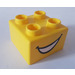 LEGO Quatro Brick 2x2 with Open Mouth Pattern (48138 / 50256)