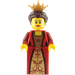 LEGO Queen avec rouge Dress et couronner Figurine