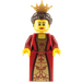 LEGO Queen mit Rot Kleid und Krone Minifigur