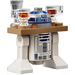 LEGO R2-D2 jossa Tumma beige Serving Tray ja Litteä Hopea Pää Minihahmo