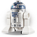 LEGO R2-D2 med Platt Silver Huvud och Dark Rosa Dots Minifigur