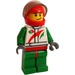 LEGO Race Car Driver with raised smile and brown dimple Minifigure