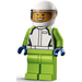 LEGO Race Auto Bestuurder met Wit Helm Minifiguur