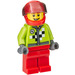 LEGO Race Car Rally Driver with Checkered Pattern Minifigure