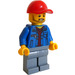 LEGO Race Marshall mit Grau Bart und Rot Kappe Minifigur