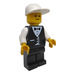 LEGO Race Official with White Cap Minifigure