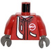 LEGO Racers Torso with Silver Stripe, White Logo and Collar (973)